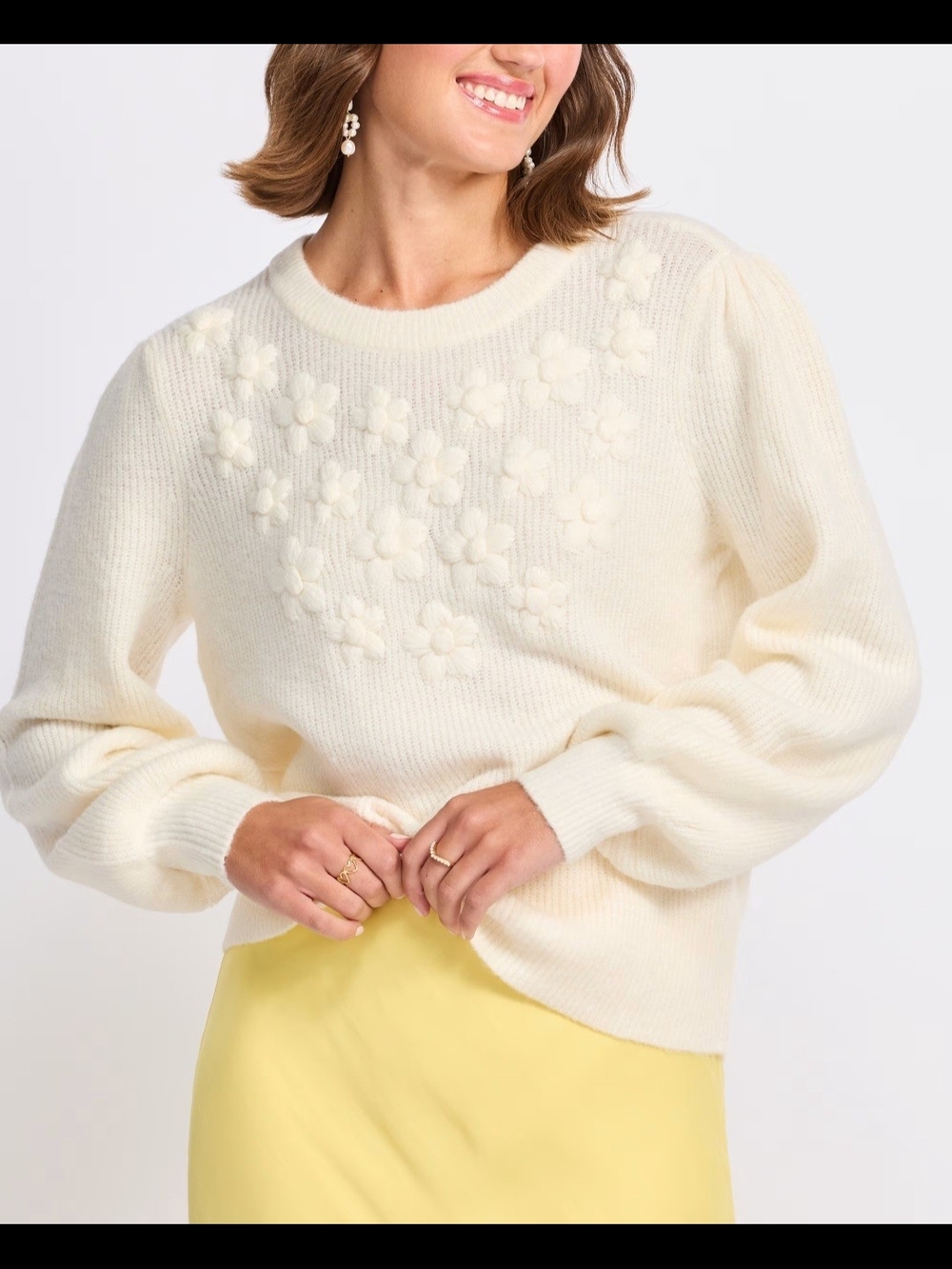 Market & Spruce 'Sully' 3D Appliqué Crewneck Sweater